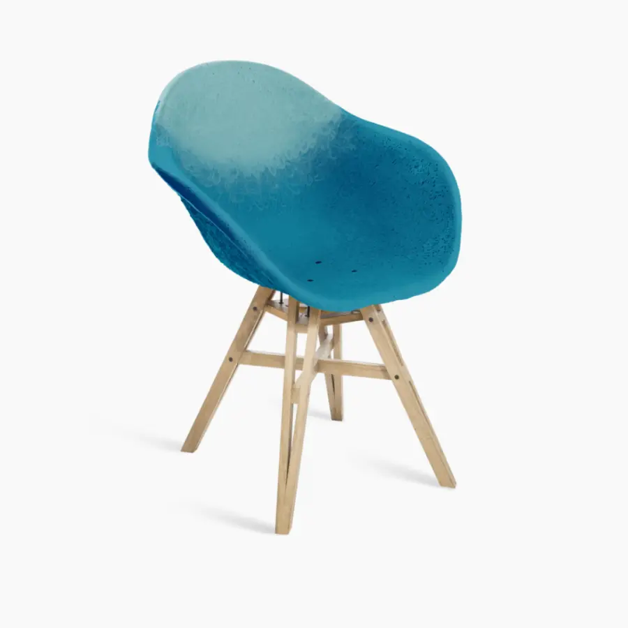 Fauteuil - Maximum/Gravêne - Plastique upcyclé - Bleu