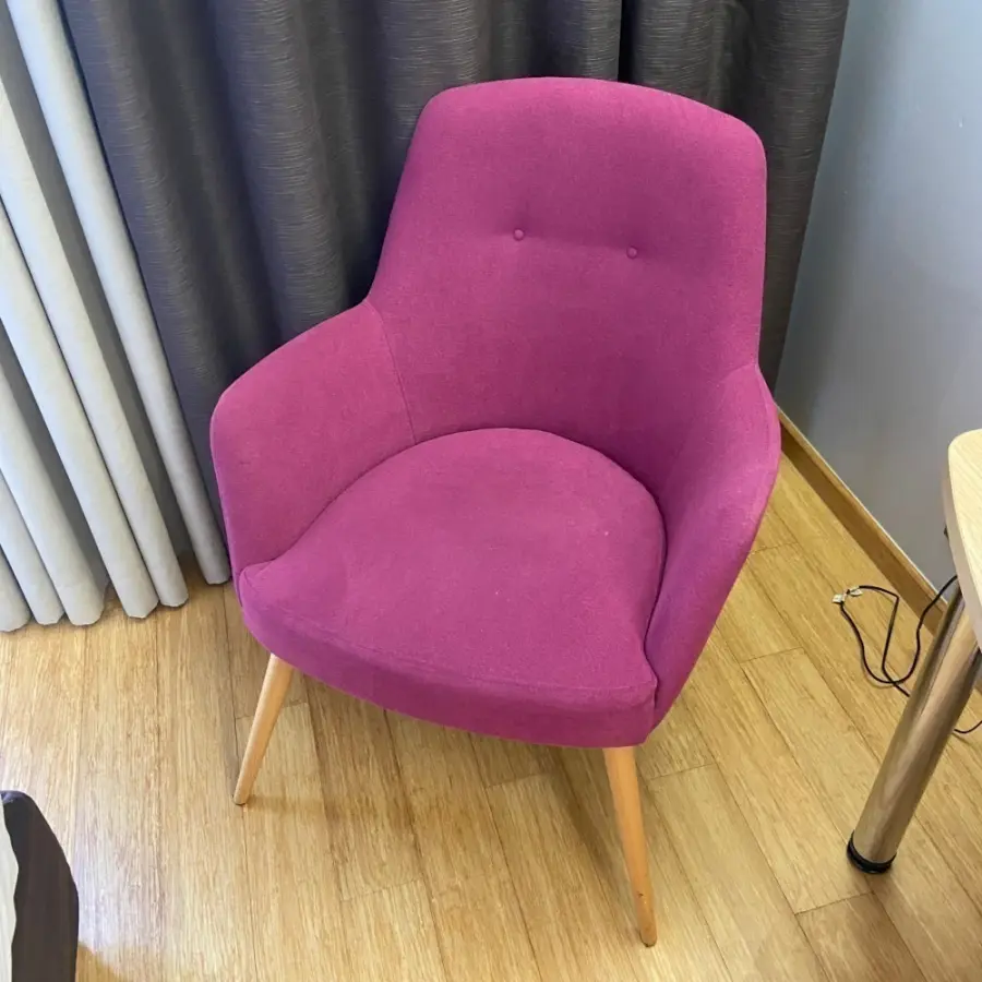 Grand fauteuil - SCOP3 - Tissu - Fuchsia