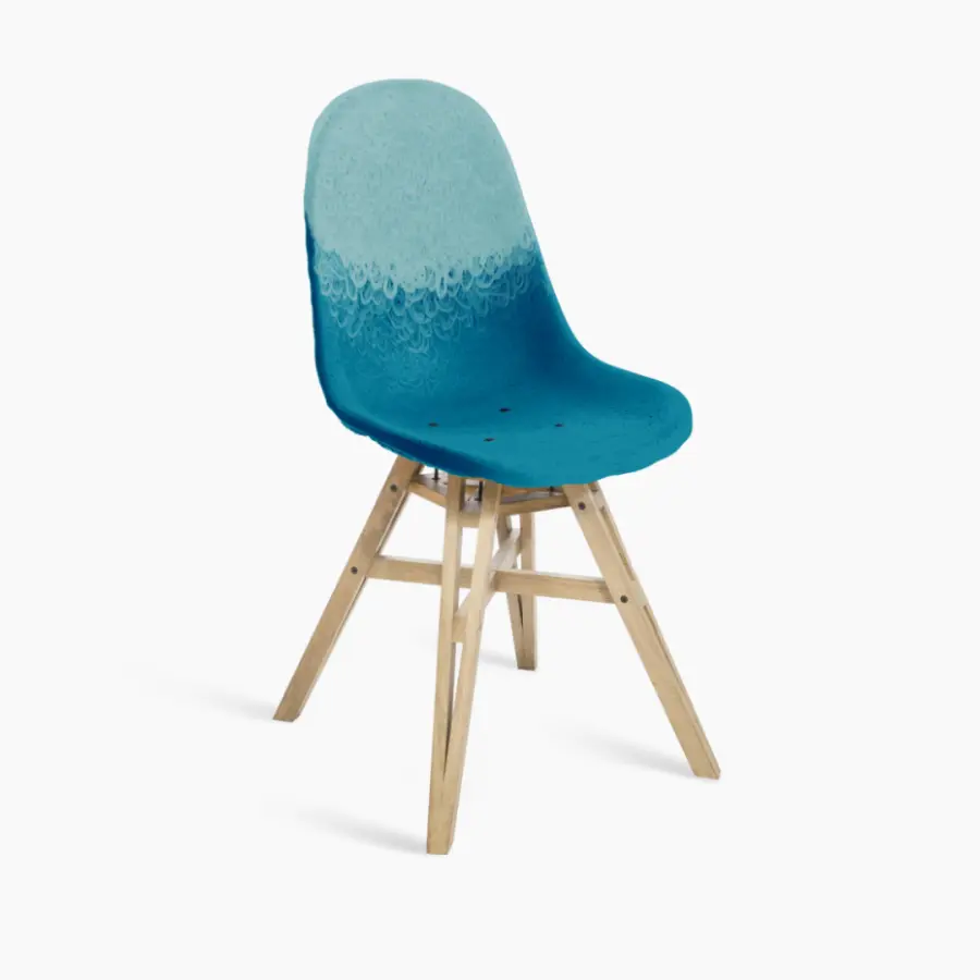 Chaise - Maximum/Gravêne - Plastique upcyclé - Bleu