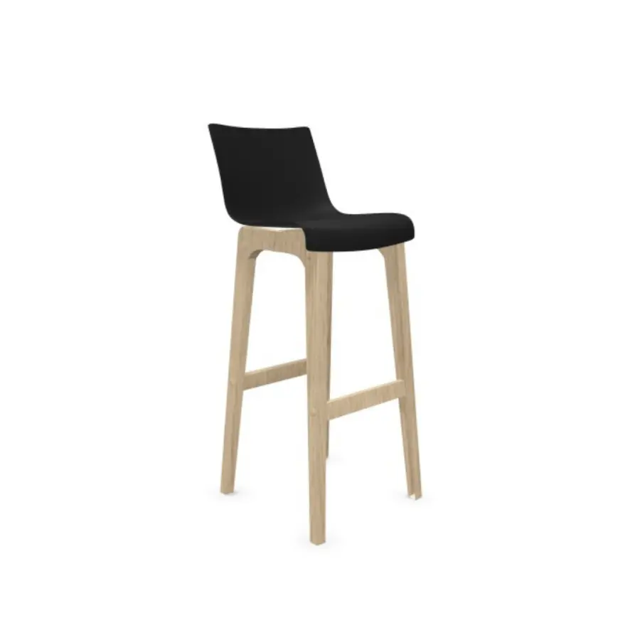 Tabouret - Buronomic - Plastique moulé - Noir