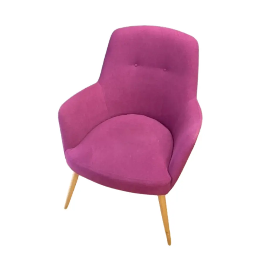 Grand fauteuil - SCOP3 - Tissu - Fuchsia