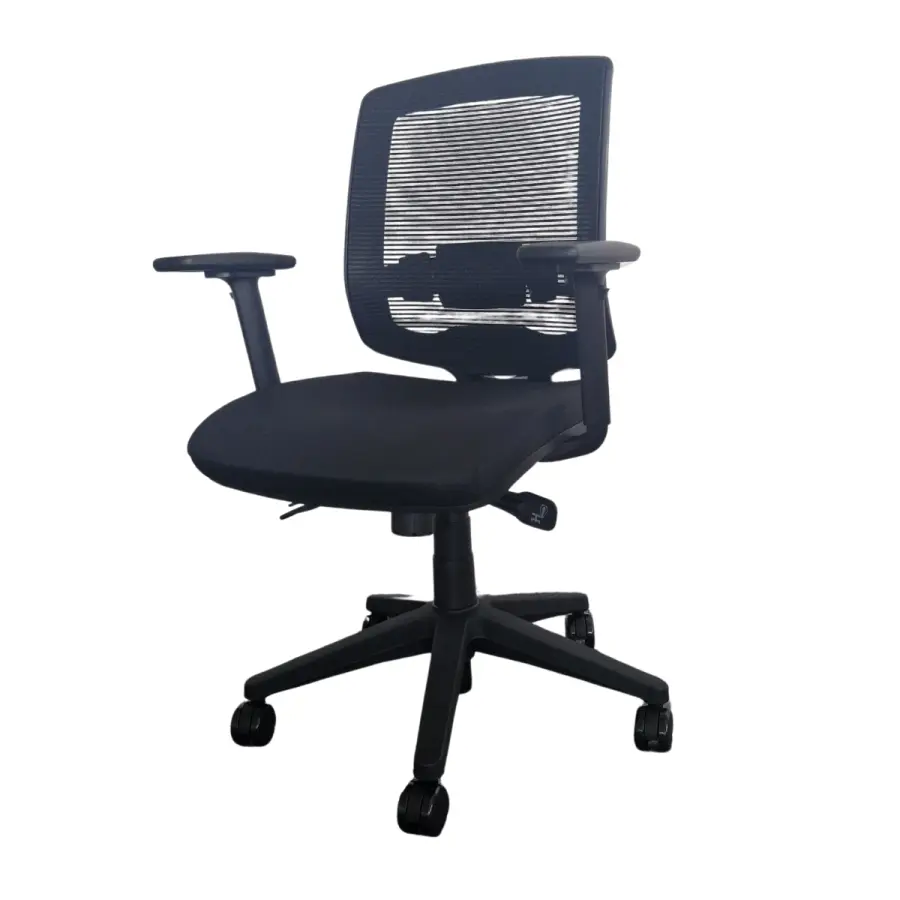 Fauteuil de bureau noir avec accoudoirs Harmony