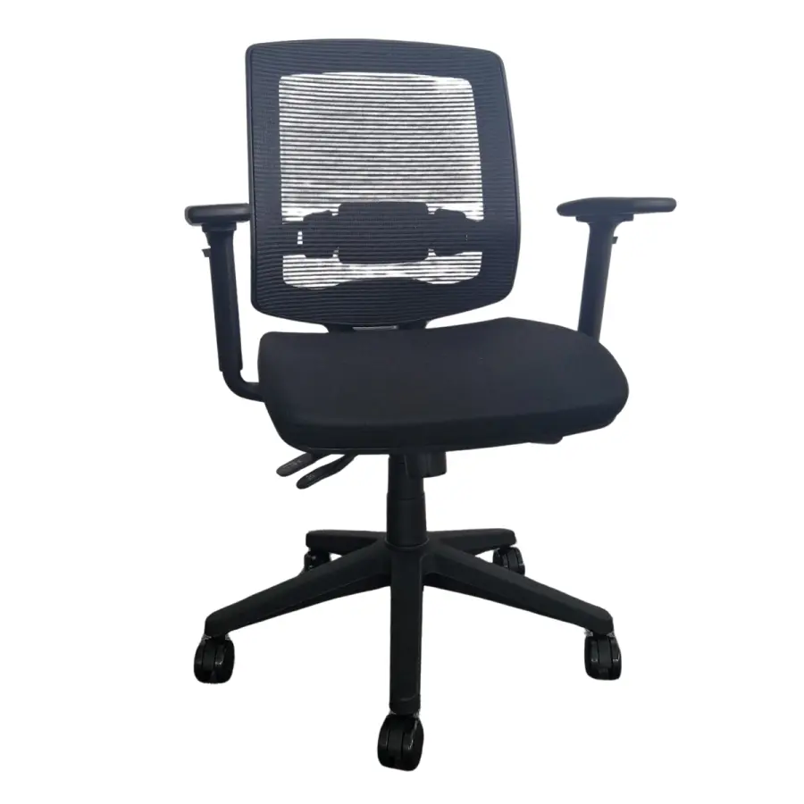 Fauteuil de bureau noir avec accoudoirs Harmony