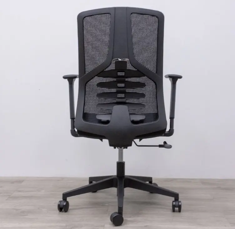 Fauteuil de bureau noir modèle VALENCE, dossier résille