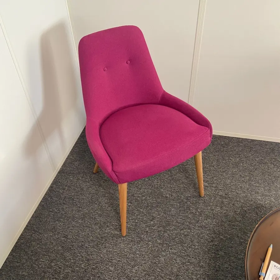 Fauteuil - SCOP3 - Tissu - Fuchsia