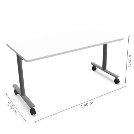 Table modulable - Buronomic/Solution - 140x70cm - Blanc